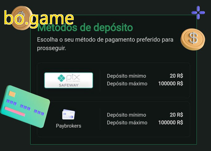 O cassino bo.gamebet oferece uma grande variedade de métodos de pagamento